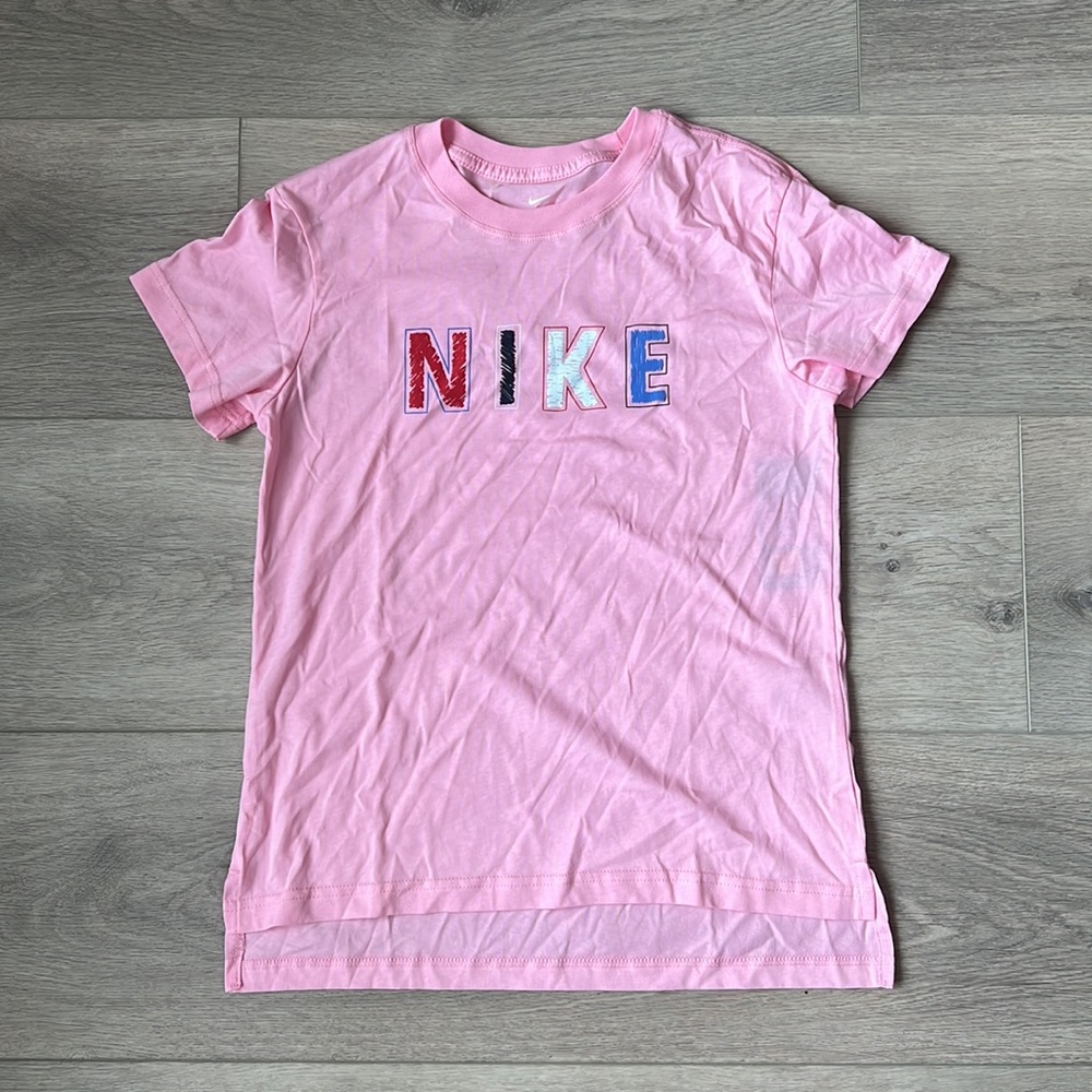 Nike Girls Large Pink Graphic Shirt